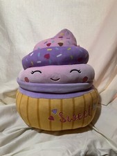 Squishmallow Kimmie cupcake Extra Large Birthday 12" Plush Food