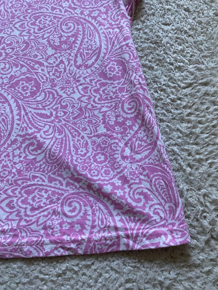 Camiseta Liz Claiborne Mujer Cachemira Manga Corta Cuello en V Rosa Talla XL Foto 2 de 4