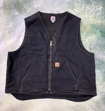 Vintage Carhartt Men's Sherpa Lined Vest Size 2XL.
