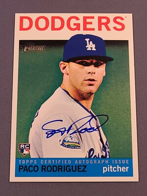 2013 Topps Heritage Real One Paco Rodriguez #ROA-PR Rookie Auto RC