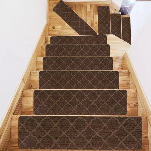 5-30x Stair Carpet Treads Non-Slip Self Adhesive Step Stair Protector Mats Decor - Picture 15 of 24