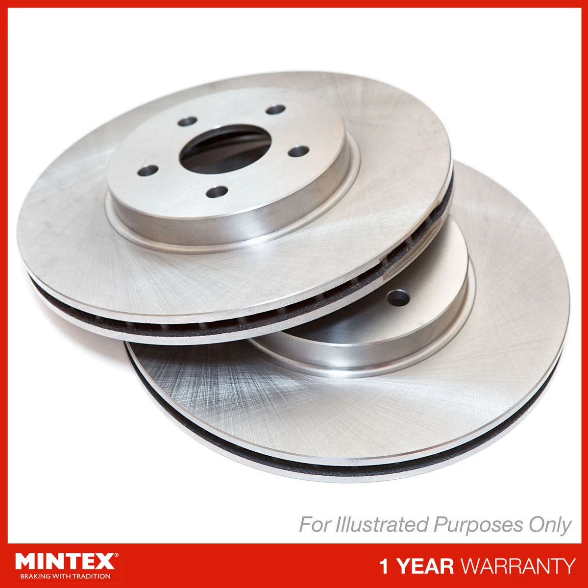 2x Brake Discs Vented For Mini One F57 4.5 Mintex Front 