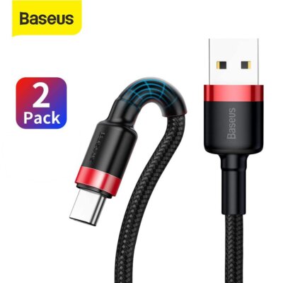 Baseus 2X 3A USB Typ C Schnell Ladekabel QC3.0 Handy Kabel für Samsung Huawei