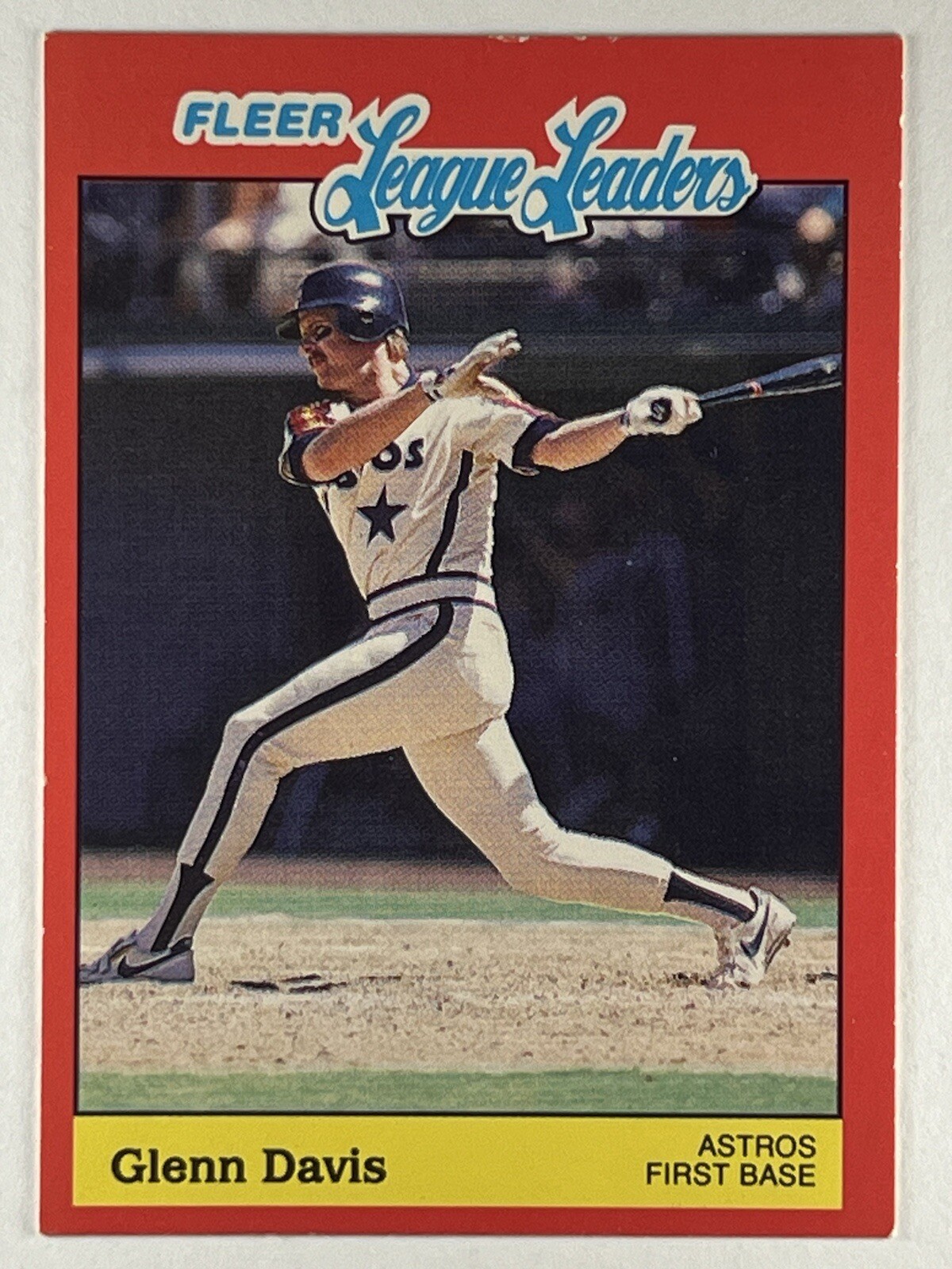 Glenn Davis #11 1989 Fleer Baseball League Leaders Houston Astros