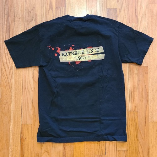 ECW Give Blood T-Shirt M Medium Extreme Since 1993 WWE Razor AEW NXT CM Punk - Picture 4 of 7