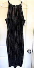 Women’s Premier Amour Black and Gold Sleeveless Little Black Dress Size 12