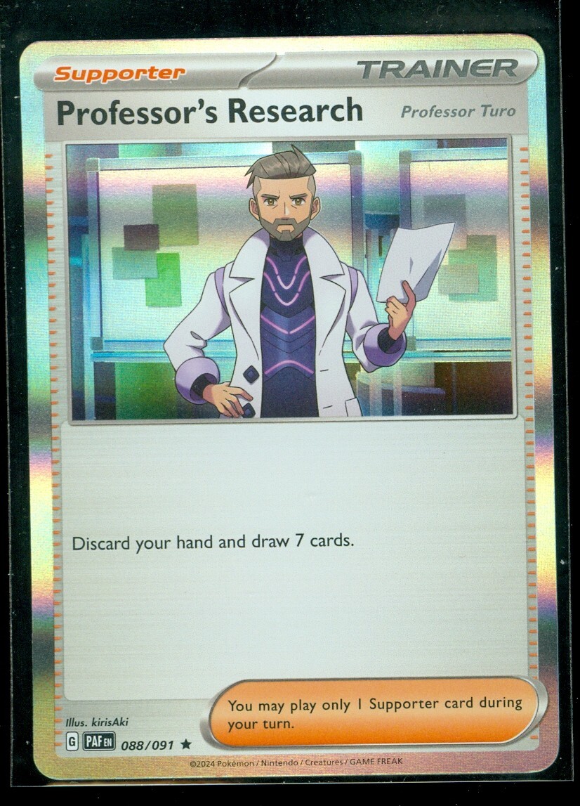 Pokemon PROFESSOR'S RESEARCH (Turo) 088/091 - Paldean Fates RARE HOLO - MINT