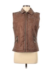 Montanaco Women Brown Faux Leather Jacket M