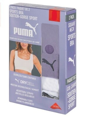 PUMA Pack XL Seamless Athletic Sports Bra Set Adjustable Cross