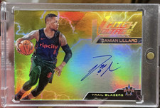 Damian Lillard High Voltage Gold 01/10 Auto BOTH SIDES  Panini Vanguard 2017-18