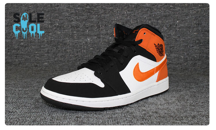 Air Jordan 1 AJ1 Mid Shattered Backboard Orange Men's Shoes
