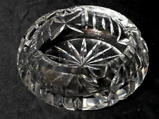 Bohemia Cut Crystal Cigar Ashtray Cigarette Holder Brilliant Trinket Tray 6.5"