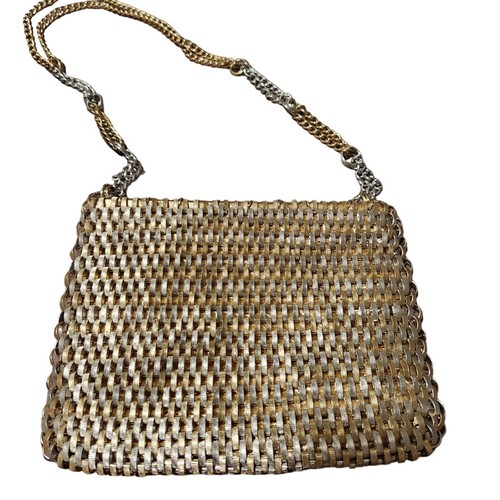 Vintage 1960s Paco Rabanne for Walborg Gold & Silver Woven Chain Purse Made In H - Picture 2 of 13