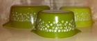 Vintage Pyrex Bake, Store & Serve Bowls (3) And Lid (1)