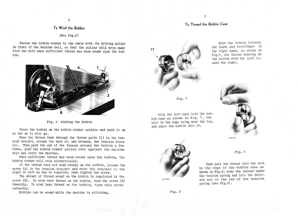 Using & Adjusting Instruction Manual for Singer 241-1 241-2