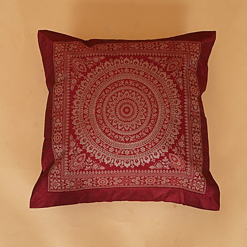 Indian Mandala Silk Indian Ethnic Bohemian Decorative Cushion Cover Boho Decor - Picture 2 of 45