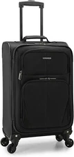 U.S. Traveler Aviron 22" Softside Expandable Spinner Luggage Carry On Black