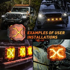 Novsight 2pcs X Series 4 Led Pod Lights 6000lm Off Road Car Work Driving Lamps