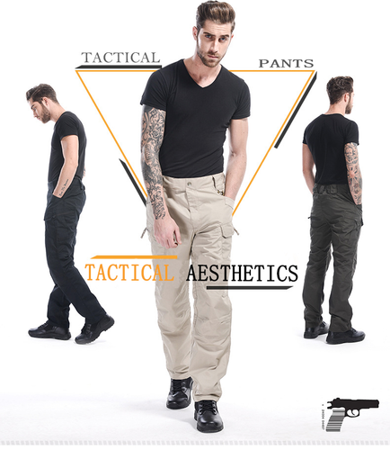 Men's Work Cargo Pants Tactical Combat Pants Outdoor Hiking Waterproof Trousers - Picture 9 of 31