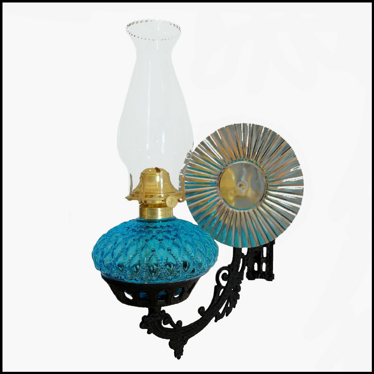 11" CAST IRON OIL LAMP WALL BRACKET ASSEMBLY VICTORIAN STYLE NEW eBay