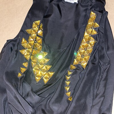 Riccardo Tisci era Givenchy Paris draped black silk top w