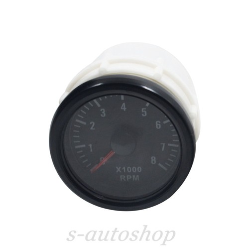 Velocímetros transparentes para automóvil de 2" 52 mm medidores tintados 0-8 (x1000) RPM universales - Imagen 3 de 7