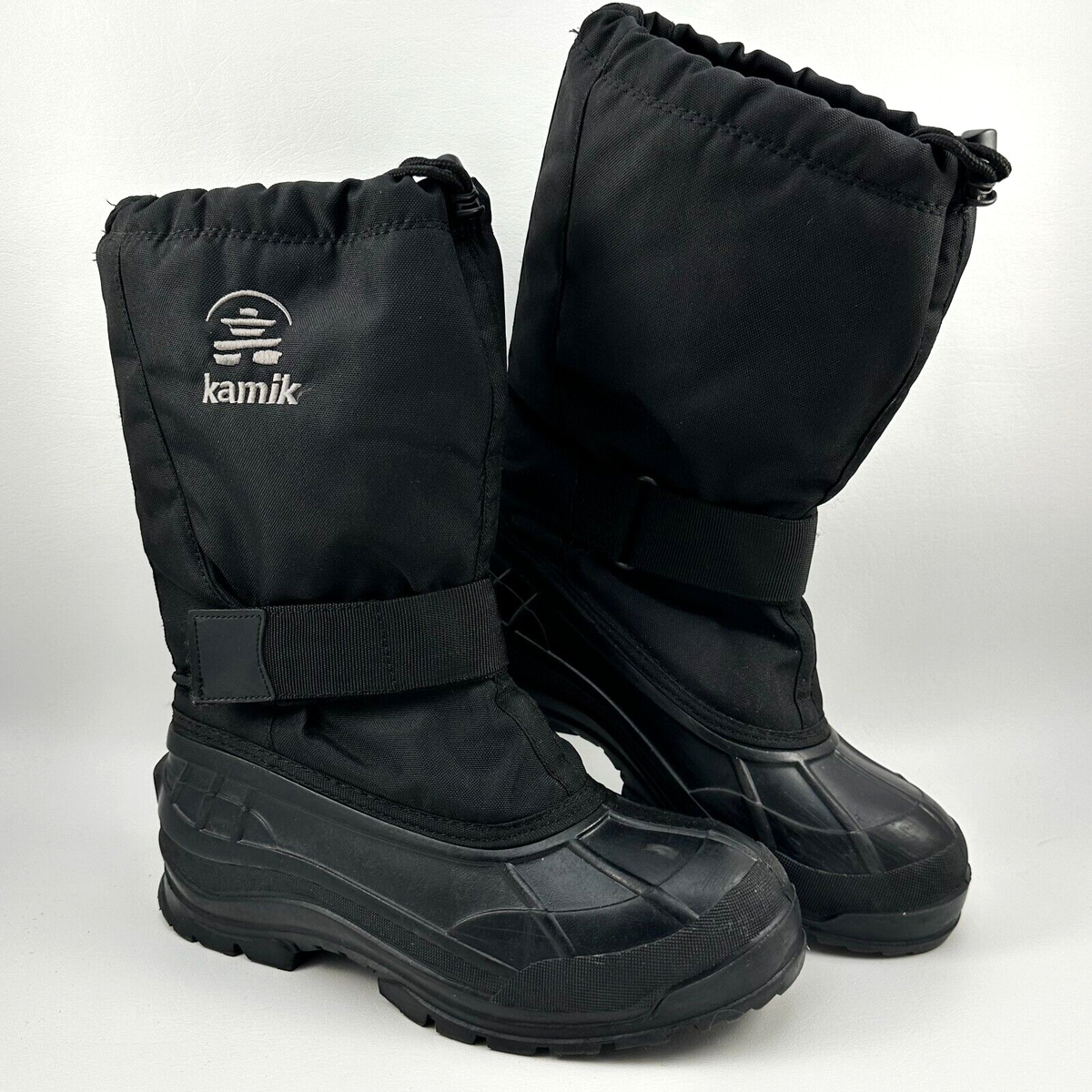 Kamik Greenwood Winter Snow Boots Men's US Black Water Resistant Felt  Lined