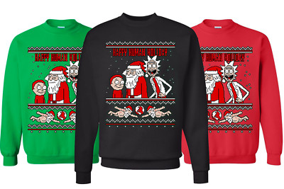 happy human holiday sweater