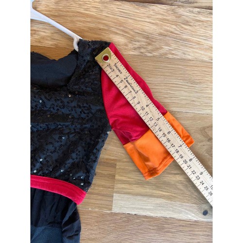 Girls Dance Leotard Pink / Orange / Black Sequence Dancer Costume READ - Picture 7 of 8