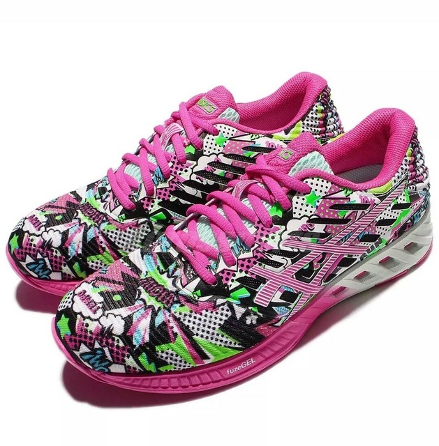 pink and green gym shoes