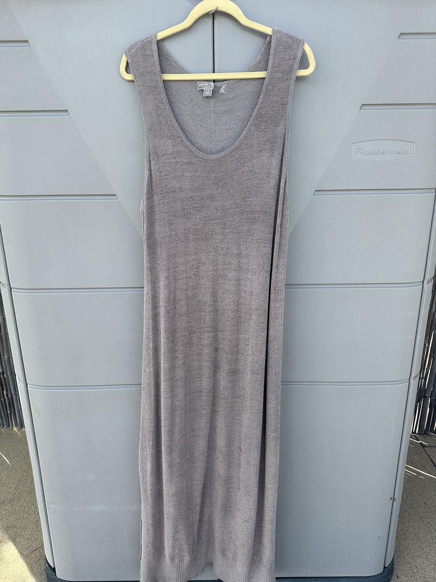 Barefoot Dreams CozyChic Ultra Lite Sleeveless Lounge Maxi Dress Sz 1X In  Taupe | eBay