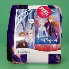 Disney Frozen 2 Blanket Anna Elsa Nature Is Magical Silky Soft Throw 40" x 50"