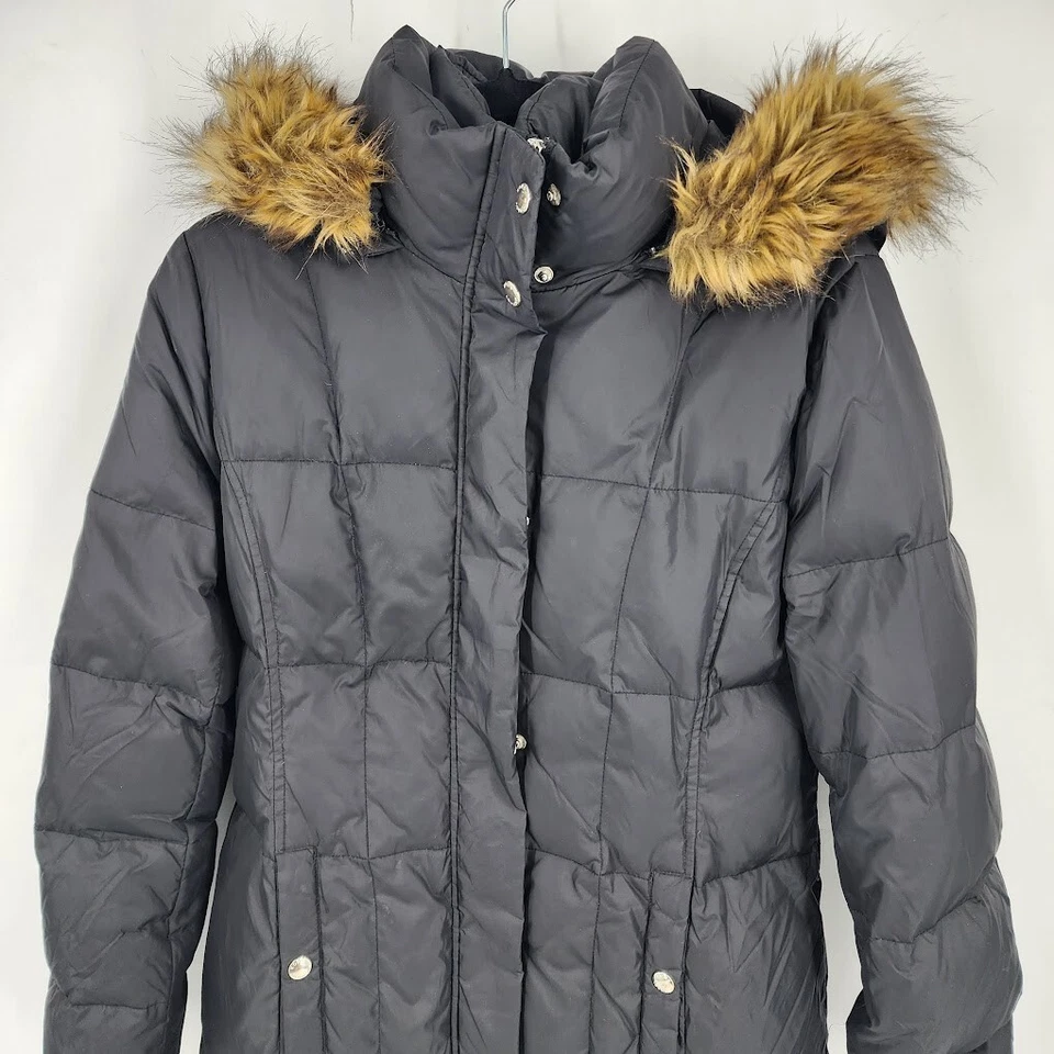 Capucha de piel de doble cuello Michael Michael Kors acolchada de longitud media talla S para mujer Foto 4 de 4