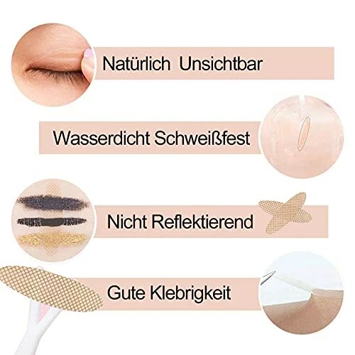 Schlupflid Tapes Wasserdicht Eyelid Klebeband Augenlid Stripe1200 Stück  - Bild 2 von 4