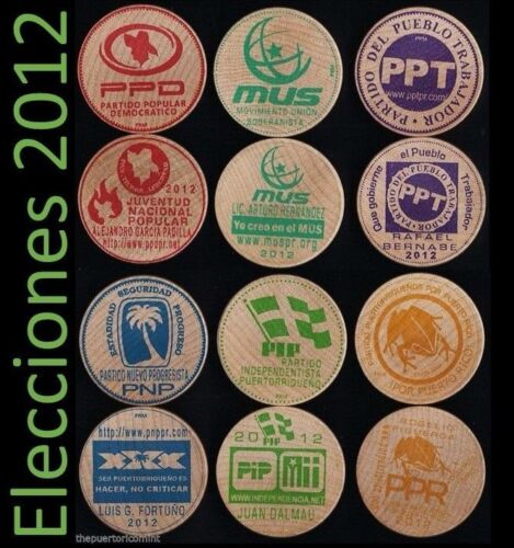 2016 PVC-Karte VOLKSPARTEI ARBEITER PPT PUERTO RICO Wooden Nickel Token - Bild 4 von 6