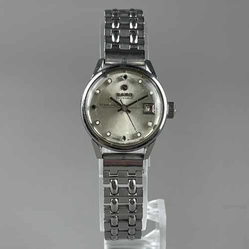 LADO Starliner Vintage Automatic Ladies Watch Silver Dial SS Band Swiss Watch - Picture 3 of 18