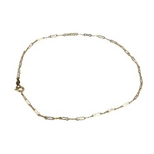 14K Yellow Gold Anklet Ankle Bracelet 9.5" Marked SCC
