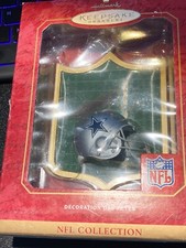 HALLMARK Dallas Cowboys NFL Football Helmet Holographic 2001 Christmas Vintage