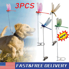 3X Fake Dragonfly Clips,Clip on Dragonfly for Outdoors 3D Dragonfly Garden Decor