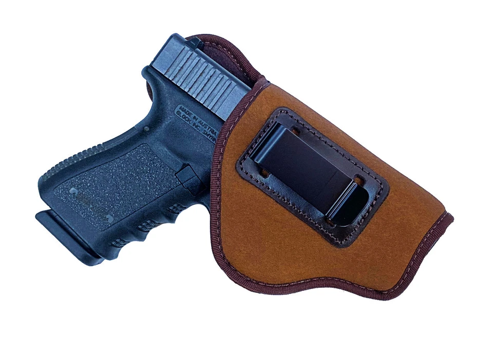 Brown Premium Soft Suede Leather IWB Gun Holster Max Carry - Choose Model/Size - Image 3 of 4