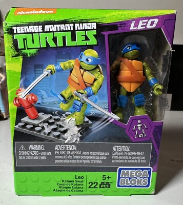 Mega Bloks Teenange Mutant Ninja Turtles Leo With Swords Playset