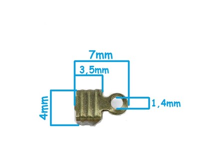 20 Ou 50 Embouts Cache-nœuds En Bronze à écraser 9mm X 4mm Pour Création Bijoux