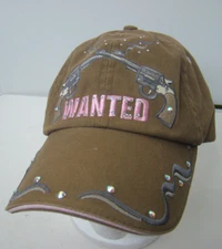 "Wanted" M&F Western Products Two Hand Guns Hat Cap Ladies