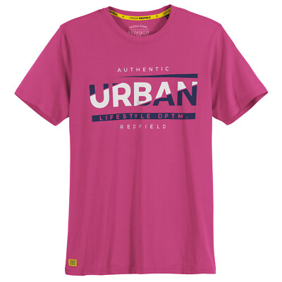 Redfield XXL T-Shirt fuchsia Print Authentic Urban
