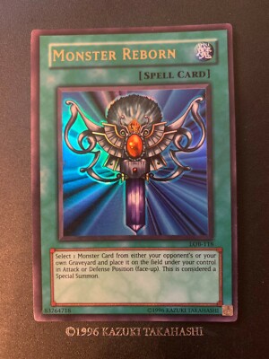 YUGIOH - Monster Reborn (LOB-118) Unlimited Edition Ultra Rare LP
