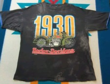 Vintage Harley Davidson "1930" Shirt Made In USA Single Stitch Distress Faded XL