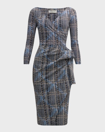 Neu mit Etikett Chiara Boni Irida kariertes Chian Hahnentrittmuster Kleid 10 USA/46 IT UVP $ 795 - Bild 7 von 12