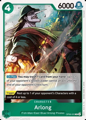OP06-023 Arlong : Rare One Piece English TCG Card : OP06: Wings Of The Captain