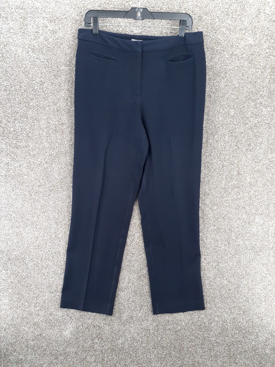 blue dress pants women Cosiani Women's Wool Hidden Back Zipper Executive Pant - Oxford Blue