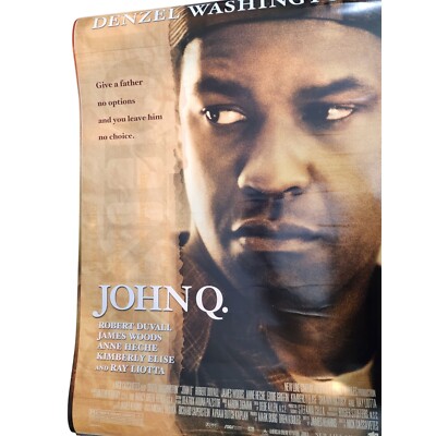 2002 John Q Denzel Washington Double Sided 27'' x 41'' Theatrical Movie Poster